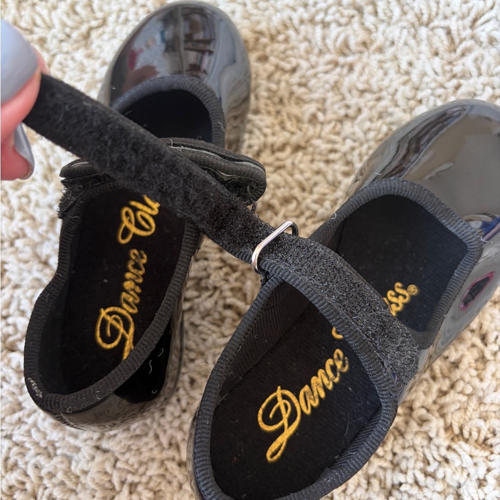 Dance Class Tap Shoes Little Girls Size 6.5 Maryjane Style Black G9 - Picture 6 of 10